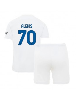 Inter Milan Alexis Sanchez #70 Auswärts Trikotsatz für Kinder 2023-24 Kurzarm (+ Kurze Hosen)